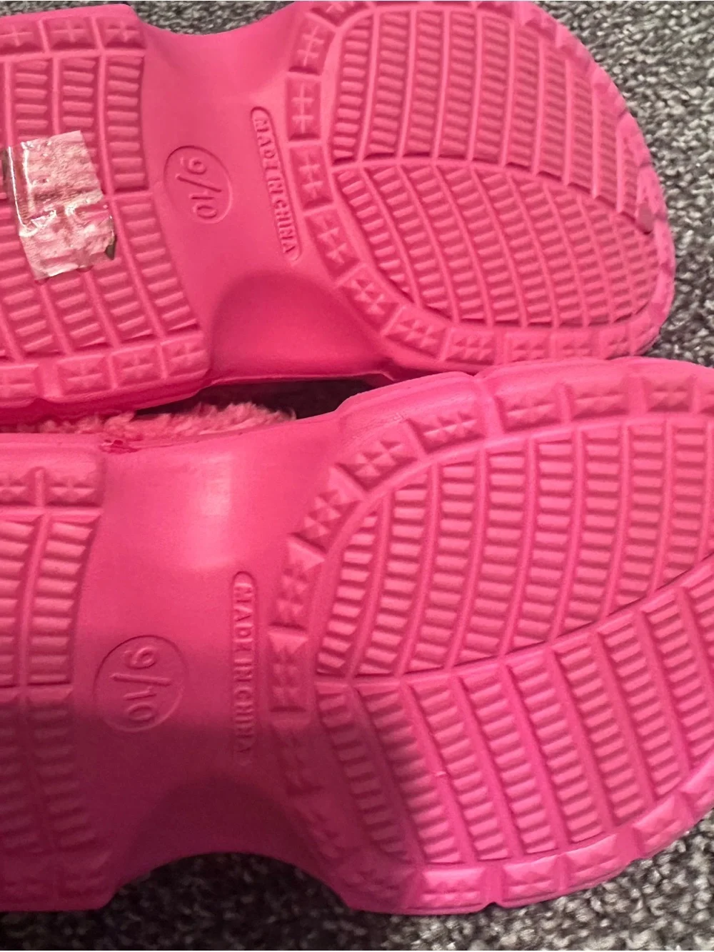 Kids Pink Fuzzy Clog Shoes with Decorative Charms